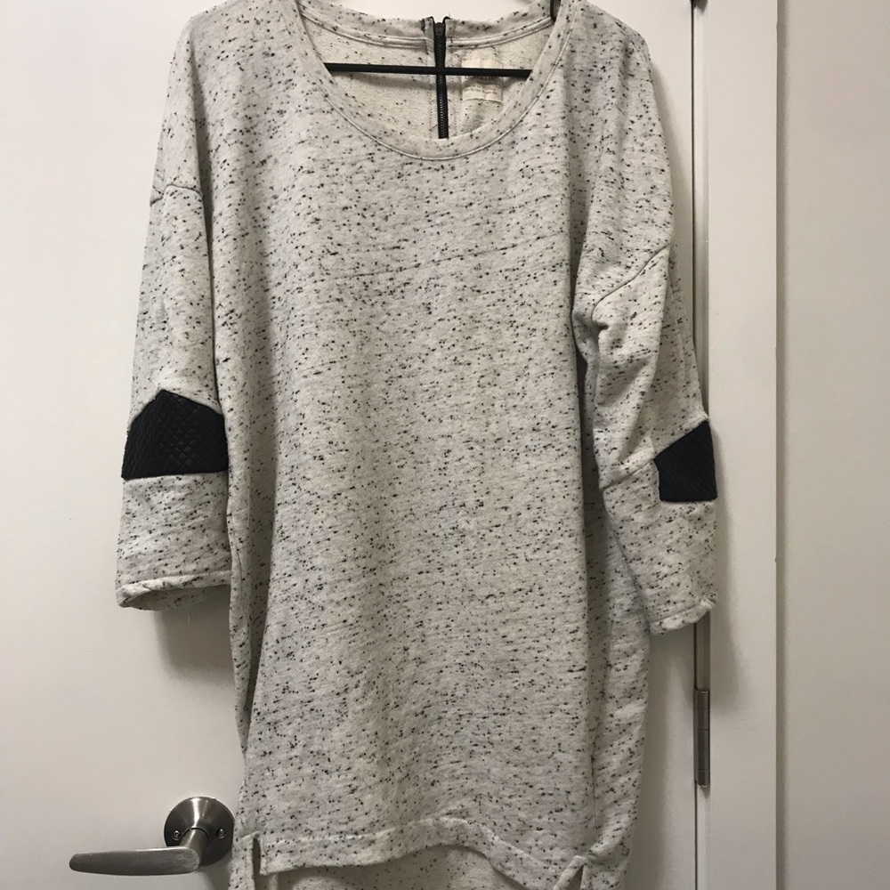 Zara Tunic, Faux Leather Patches